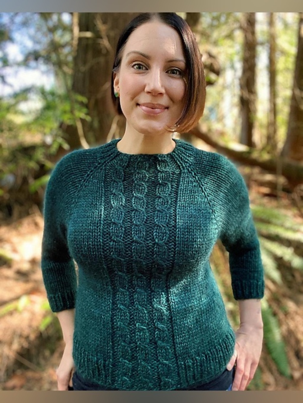 Handknit Luxe Wool, Mohair, & Silk Blend Sweater
